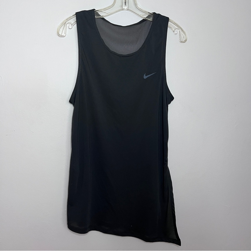 Nike Womens Sportswear Asymmetrical Sleeveless Training Tank Top Black Size S
